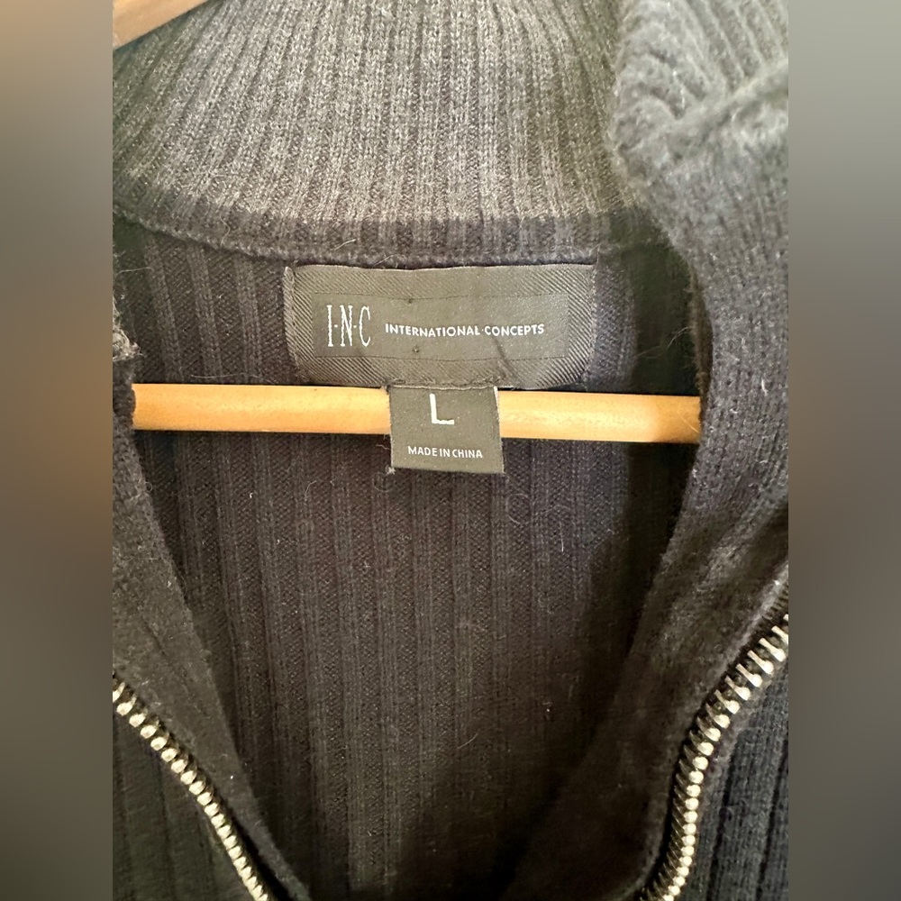 INC 1/4 Zip Ribbed Sweater - Picture 10 of 11